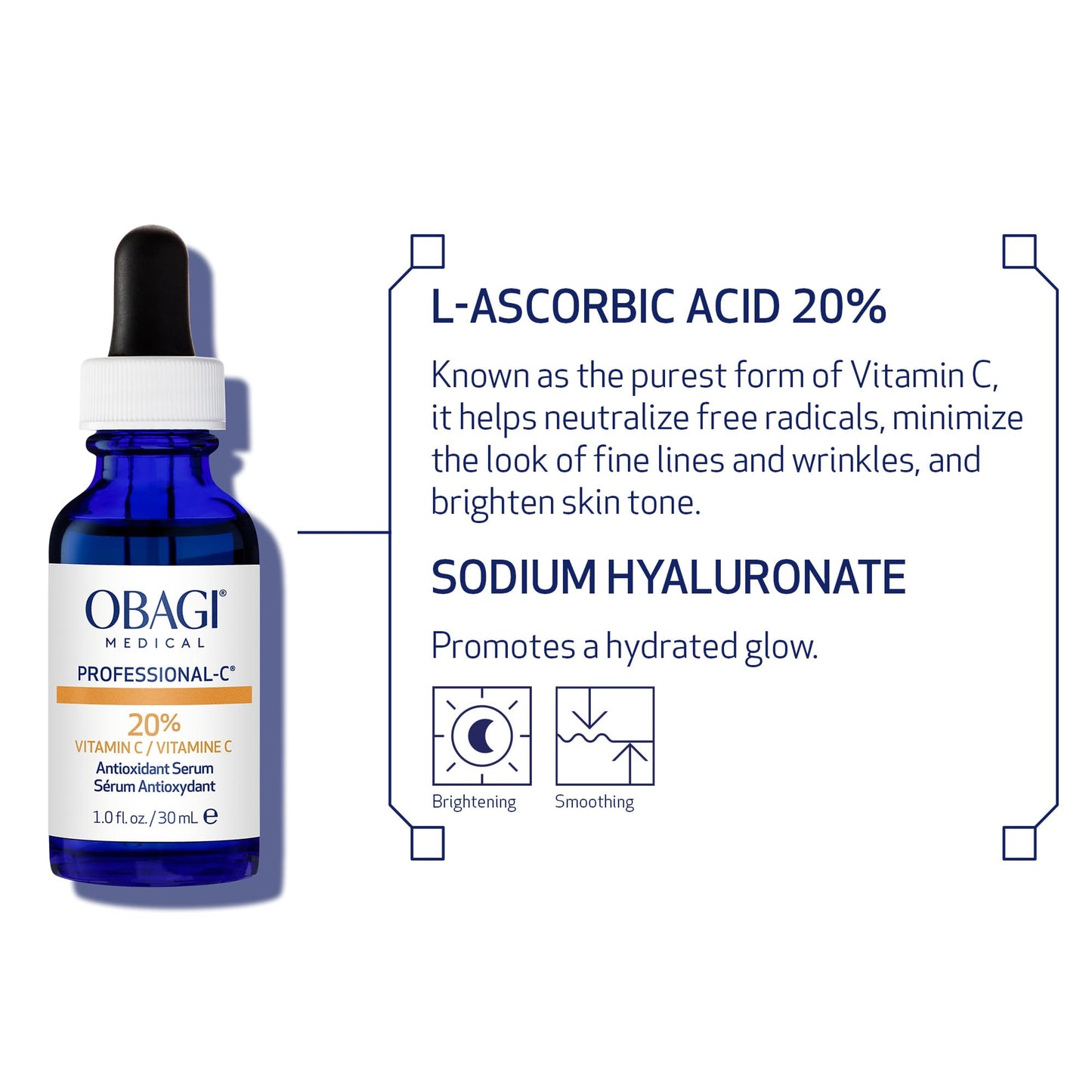 Obagi Professional-C 20% Vitamin C Serum – Helps Brighten Skin Tone and Minimize the Appearance of Fine Lines & Wrinkles – 0.42 oz