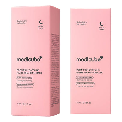 medicube Wrapping Mask PDRN Caffeine Overnight Peel Off Facial Mask | Firming, Depuffing & Hydration | Caffeine, Collagen For Refined, Glass Skin & Face Contour