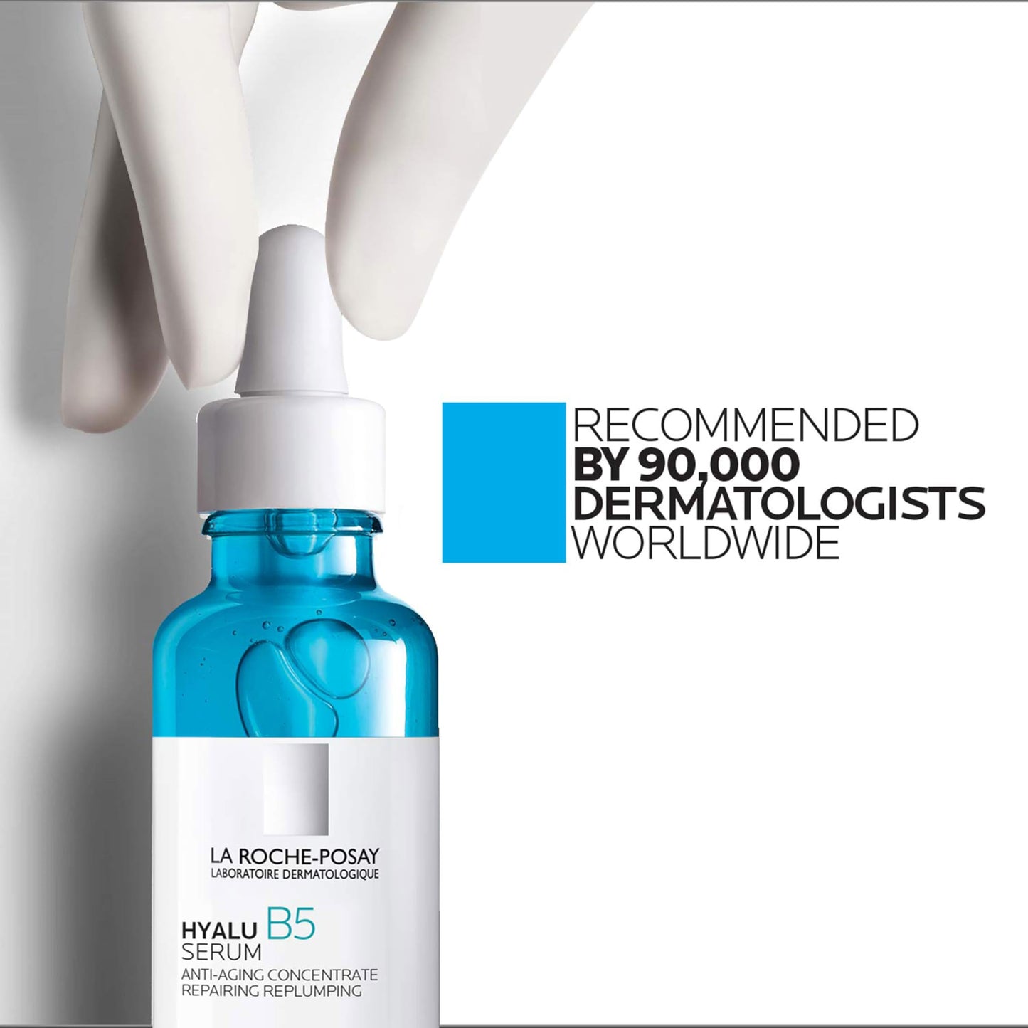 La Roche-Posay Hyalu B5 Suractivated Hyaluronic Acid Serum for Face, Vitamin B5 + Hyaluronic Acid + Glycerin, Hydrating Serum Visibly Plumps Skin,