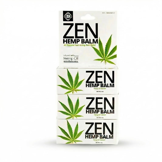 ZEN Hemp Balm 3 Pack – Fast-Acting Pain Relief for Muscles & Joints – Plant-Based Topical – 0.7 oz Each ZENBuy Supplements Australia