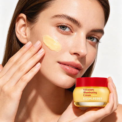 EQUALBERRY Vitamin Illuminating Cream with Niacinamide, TXA, Ceramide | Brightening for Uneven Tone & Dull Skin, Skin Barrier Support