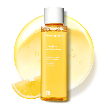 Face Republic Vita Glow Niacin Toner 160ml 5.41 fl oz | Vitamin Complex | Vitalizing & Purifying | Radiant Glow for Dull Skin | 7 Hyaluronic Acids, Vitamin C