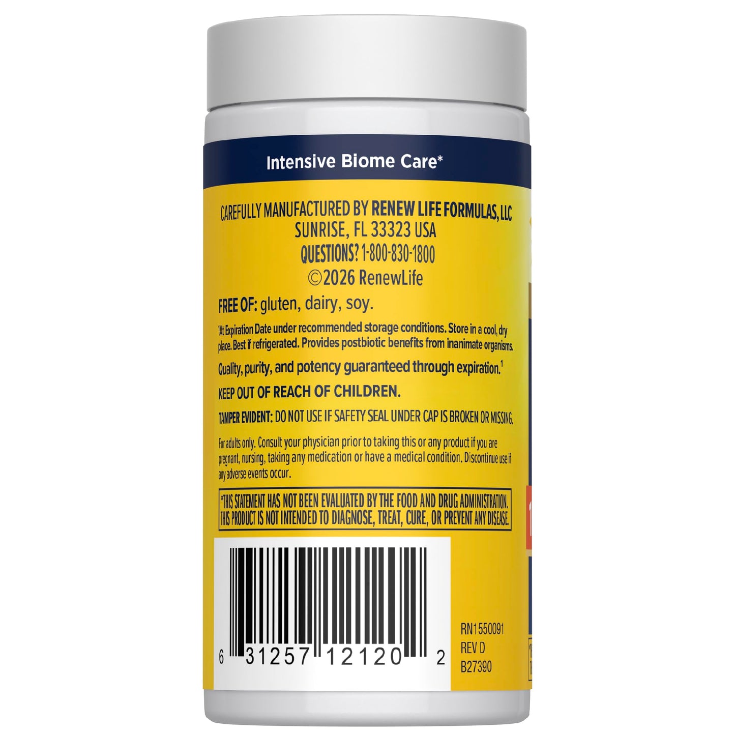 Renew Life Ultimate Flora Adult Ultimate Care Probiotic, 150 Billion, 30 Caps (Package May Vary)