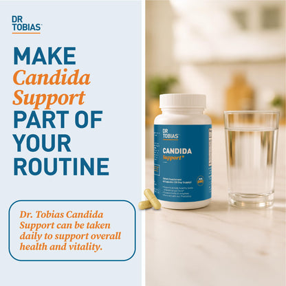 Dr. Tobias Candida Support, Gut Flora Balance Complex with Oregano, Caprylic Acid, Enzymes & Probiotics, Support Intestinal Detox Cleanse & Gut Healt