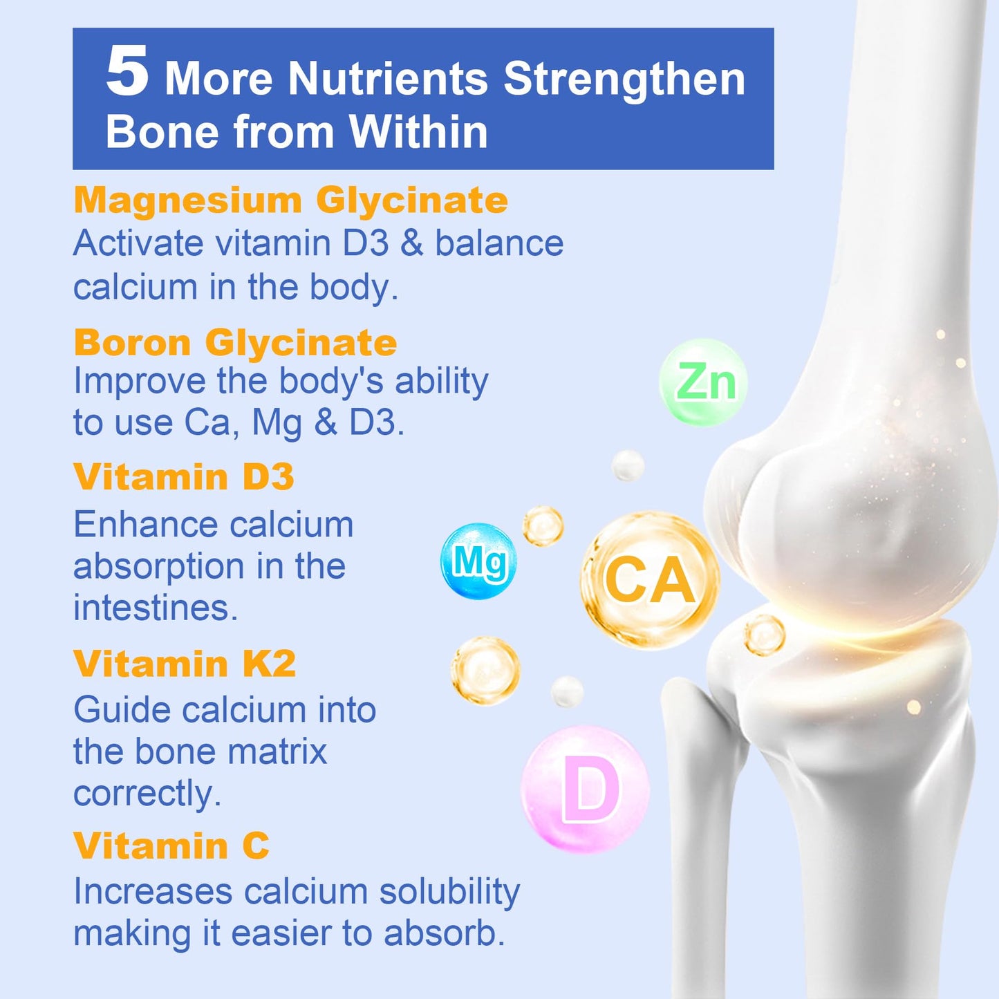 Liposomal Calcium AKG Supplement 1500mg with Vitamin D3 & K2 Softgels for Women & Men│ High Absorption│Calcium Supplements with Magnesium Glycinate
