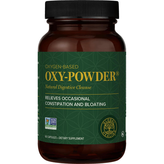 OXY-POWDER supplement bottle on a white background