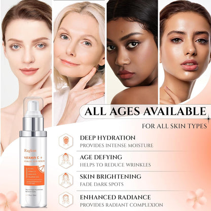 Ragkun 20% Vitamin C Serum, Retinol Serum for Face, Dark Spot Remover for Face, CE Ferulic Acid, Hyaluronic Acid, Hydrate & Plump Skin Care