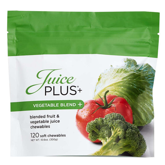 JuicePlus+ Vegetable Blend Soft Chews (Chewables) - Delicious Vegan Gummies with 11 Nutrient-Rich Vegetables for Daily Wellness! Boost Intake of Vitamins & More - For Kids & Adults - (1-mo, 30 Chews) Juice Plus+ buy supplements Au