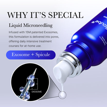 medicube Exosome Shot Zero 2,000 PPM Spicule Facial Serum | Liquid Skin Booster Serum | Exosome, AHA+BHA+PHA | Pore Care, Dead Skin Cells,