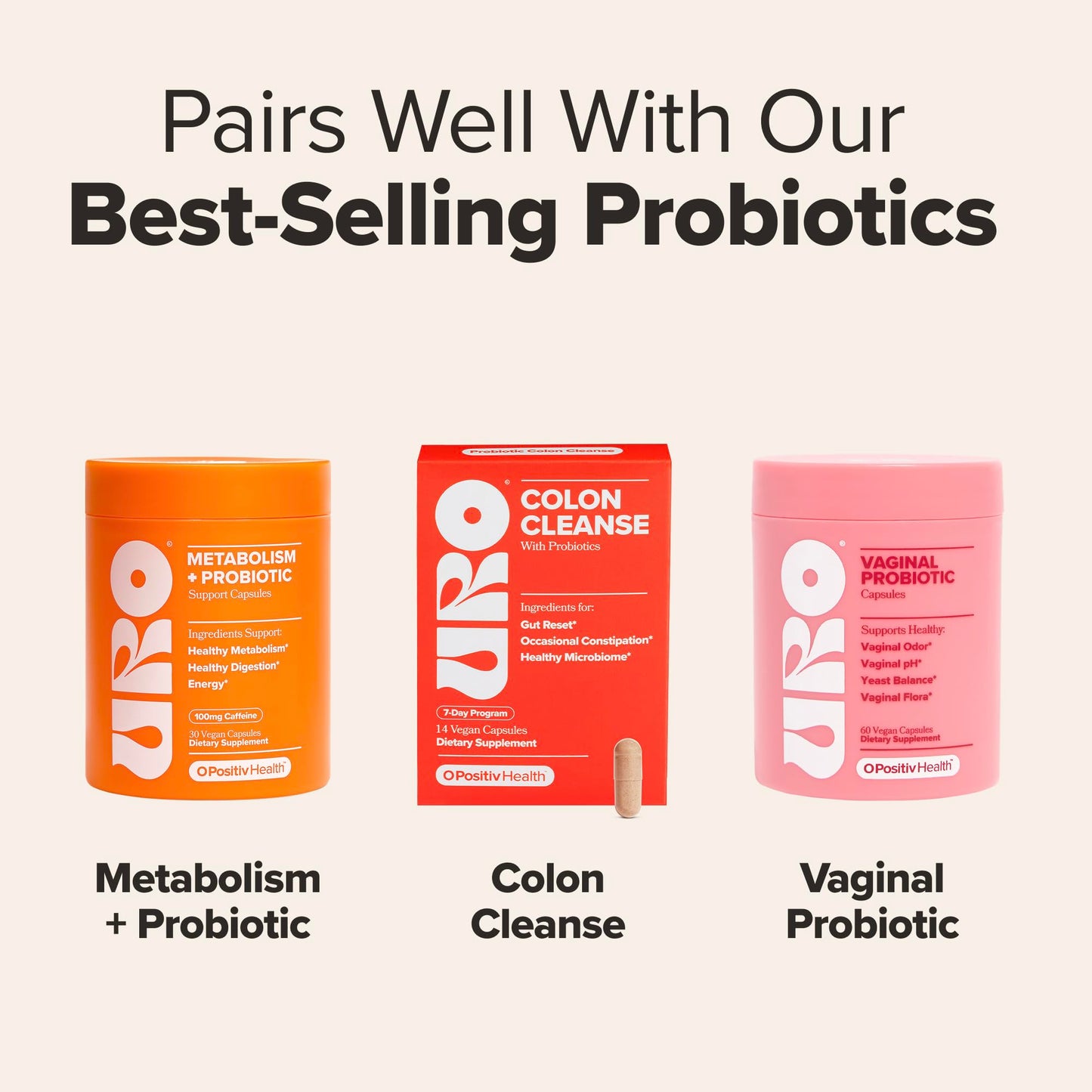 URO Colon Cleanse – 7-Day Probiotic Routine for Healthy Bowel Movements & Relief from Occasional Constipation – with Probiotics, Senna Extract