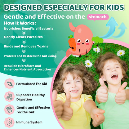 21 in 1 Parasite Cleanse for Humans & Kids, Herbal Gut Cleanse Liquid Drops – Wormwood, Black Walnut, Zeolite, Chlorella,10B Probiotics & Clove,