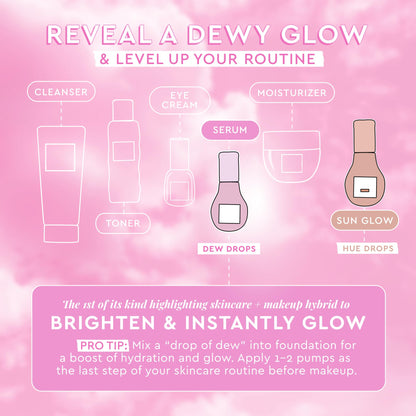 Glow Recipe Watermelon Niacinamide Dew Drops, Korean Niacinamide Serum Drops, Hydrating Face Serum + Primer & Liquid Highlighter,