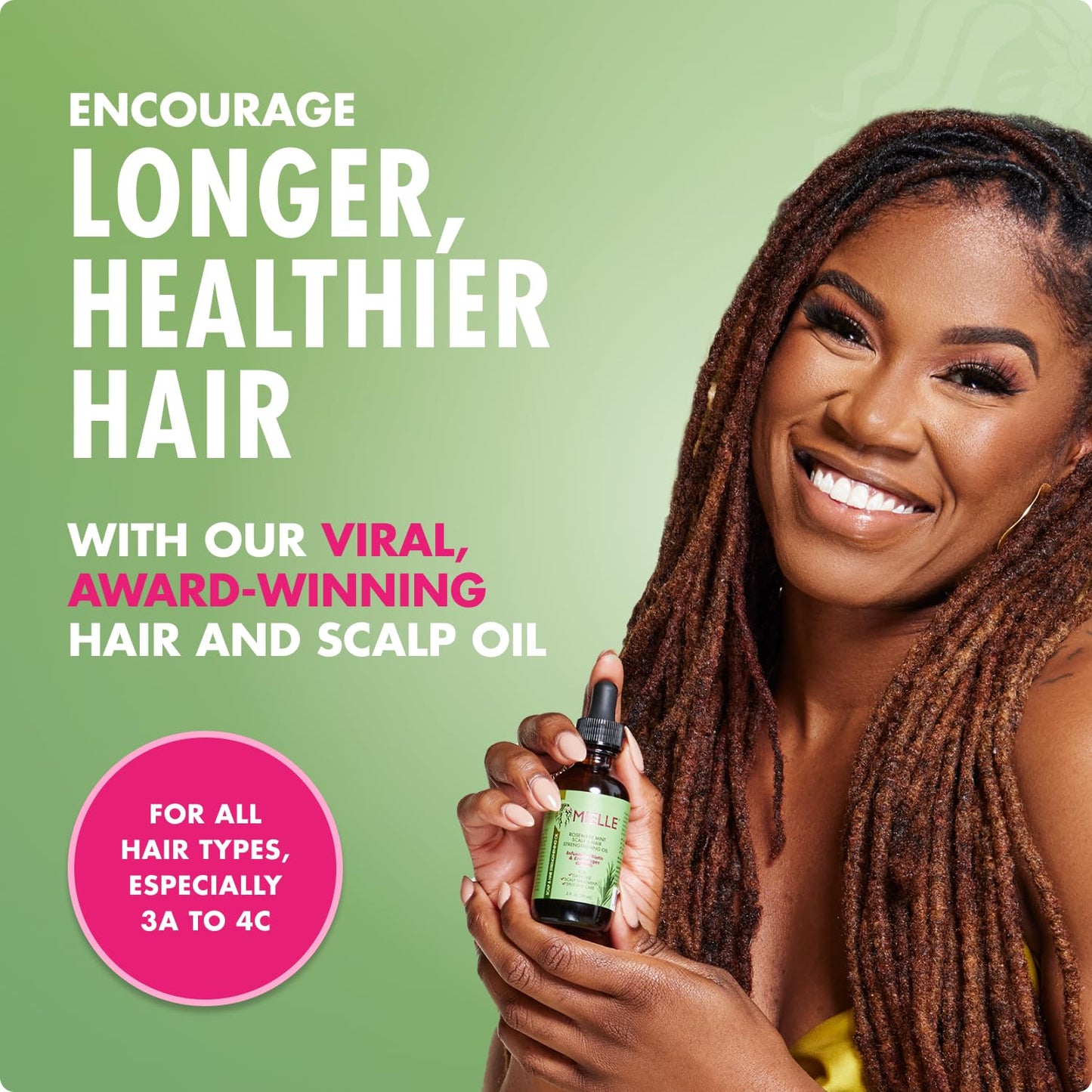 Mielle Organics Rosemary & Mint Hair Oil - Strengthening Biotin Oil Infused Frizzy & Damaged Hair Care - Split Ends & Dry Scalp Treatment