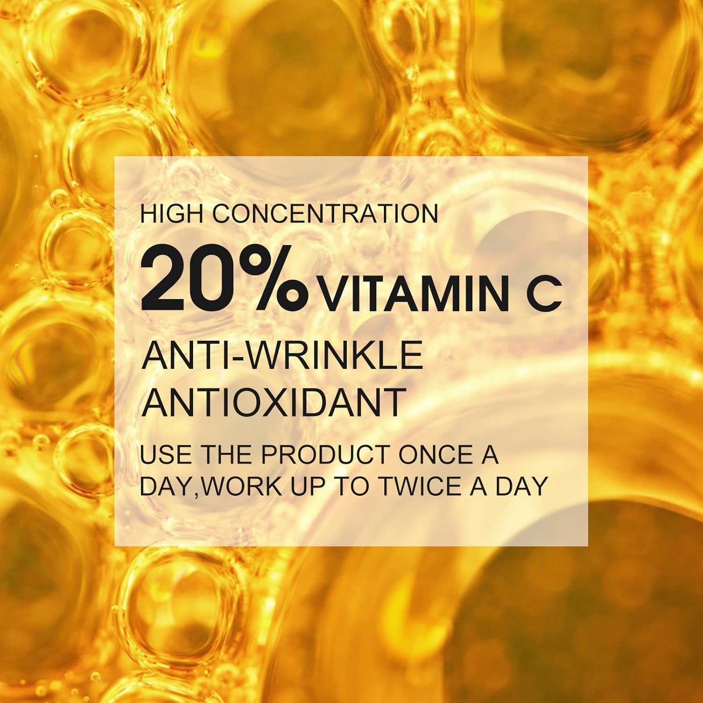 Premium 20% Vitamin C Serum For Face with Hyaluronic Acid, Retinol & Amino Acids - Boost Skin Collagen,Hydrate & Plump Skin,
