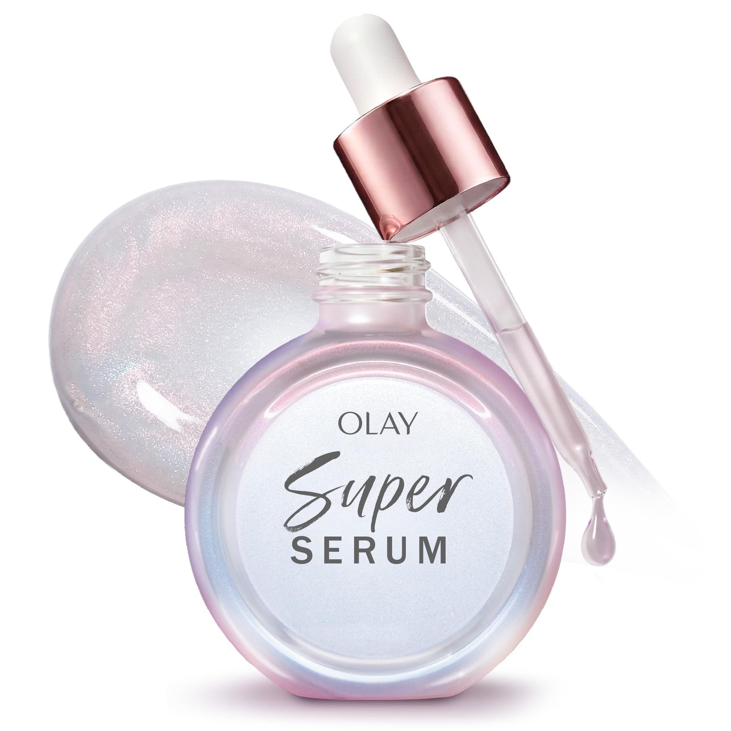 Olay Super Serum - Glow Serum for Face - Activated Niacinamide, Vitamin C & E, Collagen Peptide, AHA - 5-in-1 Benefits - Brightens, Hydrates, Smooths,
