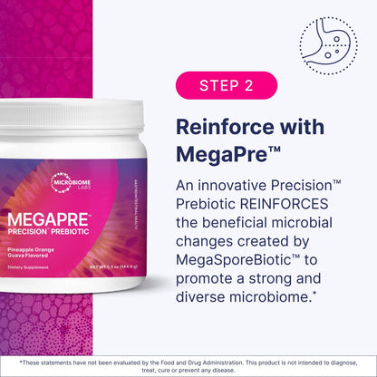 Microbiome Labs Total Gut Restoration Kit (Powder) - 3-Product Gut Health Spore Based Probiotic, Prebiotic Powder & Mucosal Immunoglobulin + Amino Acids Supplement
