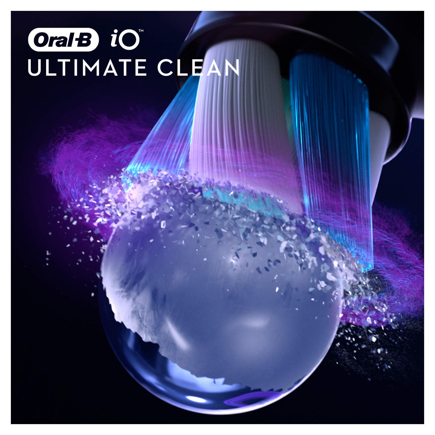 Oral-B iO Ultimate Clean Electric Toothbrush Head, Twisted & Angled Bristles for Deeper Plaque Removal, Pack of 4,