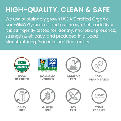 Himalaya USDA Organic Gymnema Sylvestre Extract 700mg,Gymnema Sylvestre Supplements,Herbal Glucose Metabolism Support,Gymnema Sylvestre Capsules,Non-GMO, Vegan