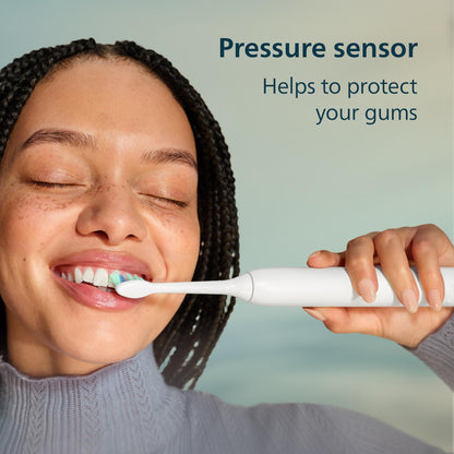 Philips Sonicare 4100 Series Electric Toothbrush - Sonic Toothbrush with Advanced Sonic Technology, Pressure Sensor, Two Intensity Settings,