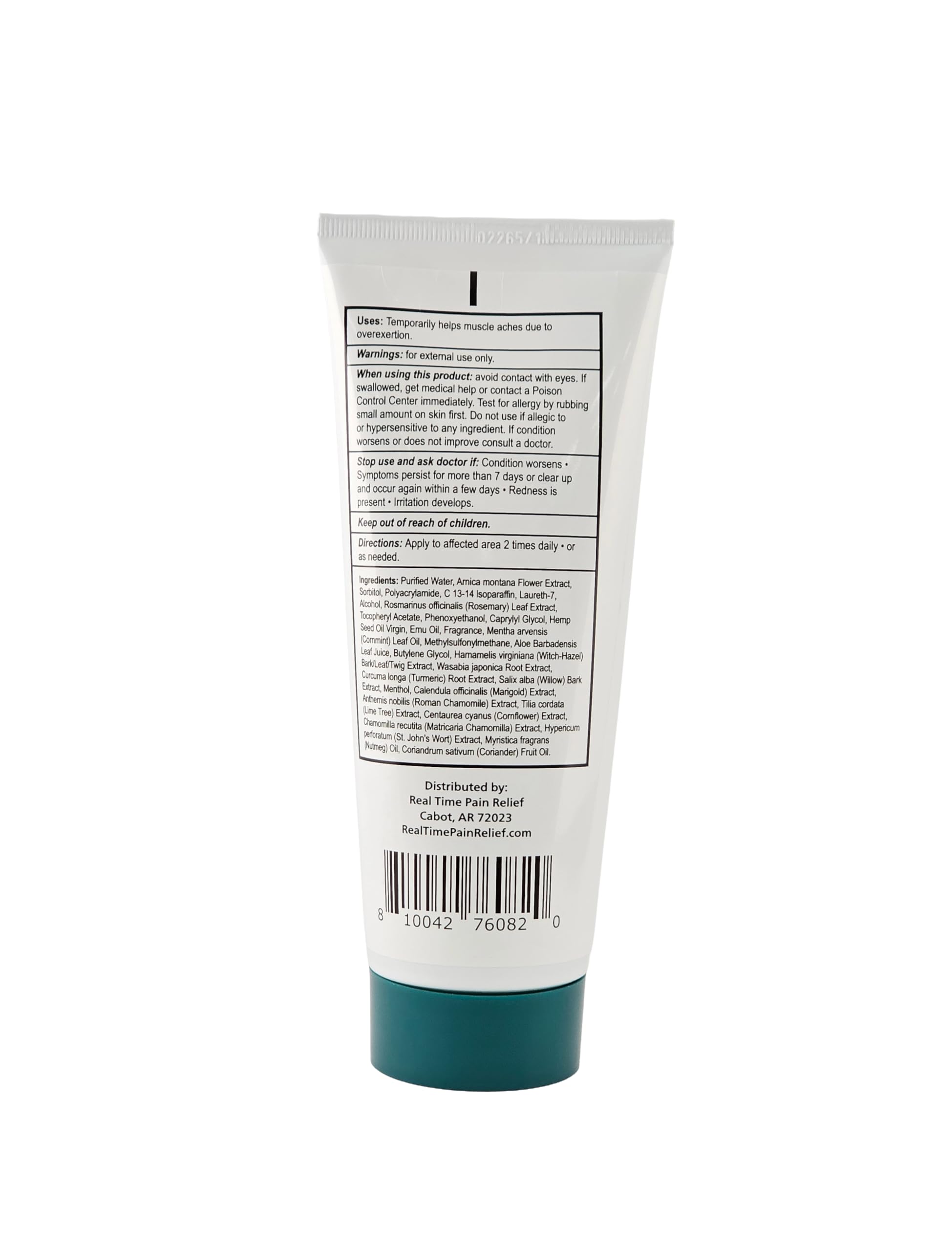 Real Time Pain Relief Hemp Oil Plus 7 oz Tube | 20 Natural Ingredients: 5% Arnica, Turmeric & More | Fast-Absorbing Lotion for Muscles, Hands, Feet, Ankles, Back, Shoulders & Knees Real Time Pain ReliefBuy Supplements Australia