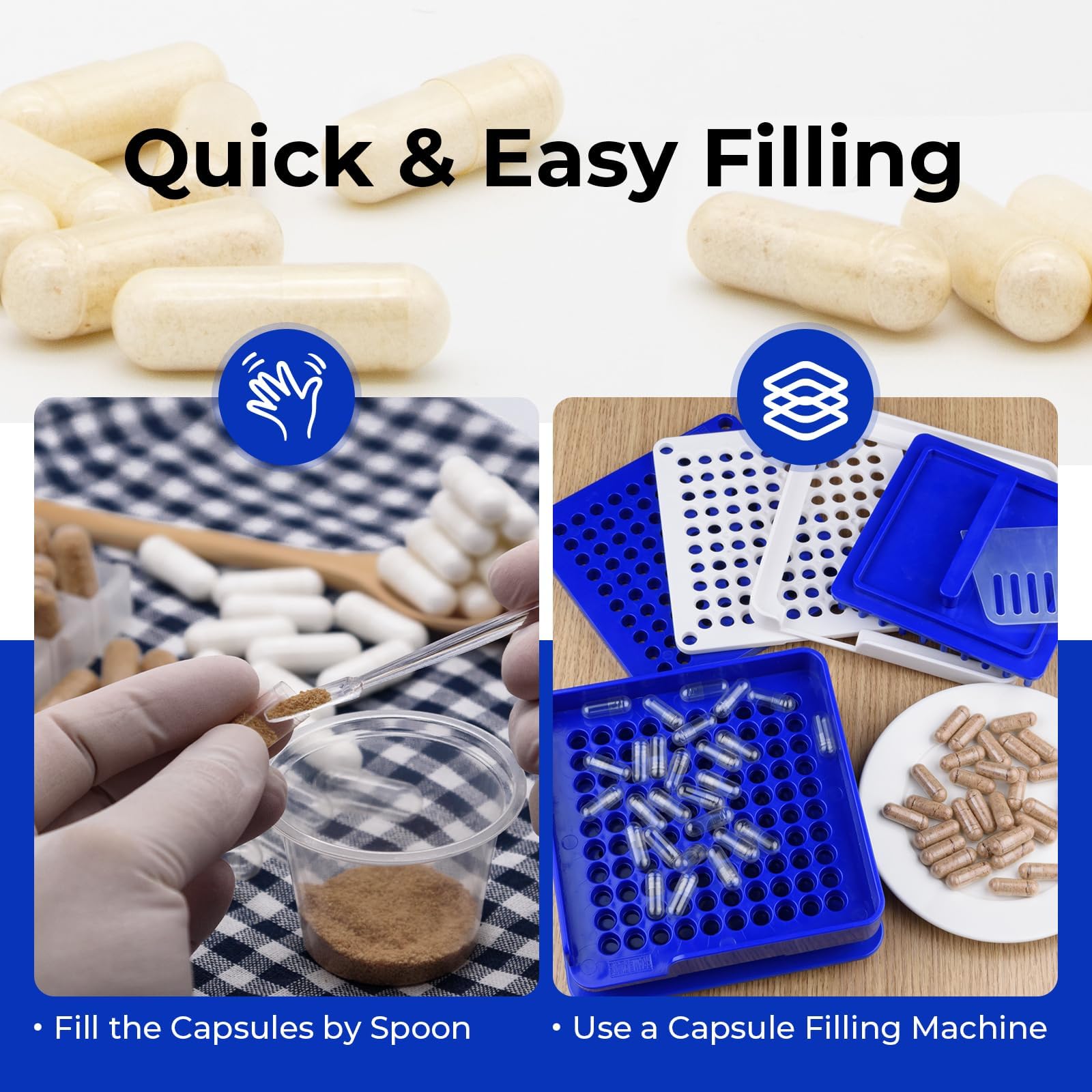 ATLEMISME Empty Vegan Capsules Size 0, 500-Count DIY Vegetable Capsules for Filling | Includes 2 Micro Lab Spoons ATLEMISMEBuy Supplements Australia
