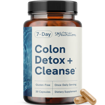 7 Day Colon Cleanse & Detox | Supports Bloating Relief & Occasional Constipation | Fast Acting 7 Day Detox Cleanse for Women and Men with Probiotics