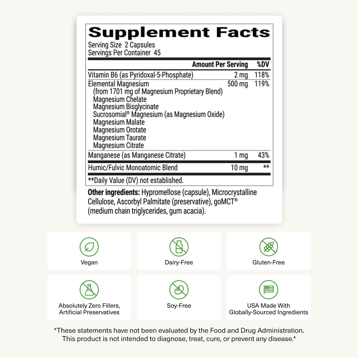 BIOptimizers Magnesium Breakthrough Supplement with 500mg - 7 Forms of Magnesium: Glycinate, Malate, Citrate, and More - Natural Support for Sleep and Cognitive Function -90 Capsules- Calming Vitamins BIOptimizers buy supplements Au
