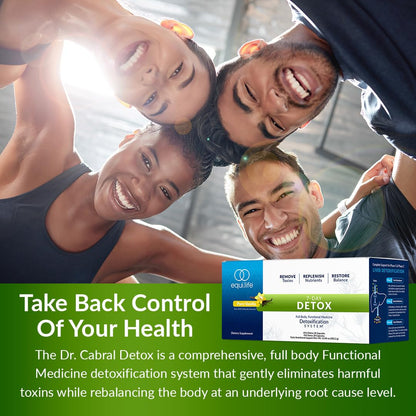 Equilife Dr. Cabral Detox, 7 Day Cleanse System, Plant Based Protein, Vitamins & Minerals, Supports Liver Detox, Promotes Healthy & Full Body Balance