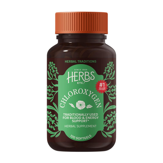 Herbs Etc. ChlorOxygen Chlorophyll Concentrate Softgels - High-Potency Chlorophyll for Detoxification Support - Deodorizing - Skin, Gut