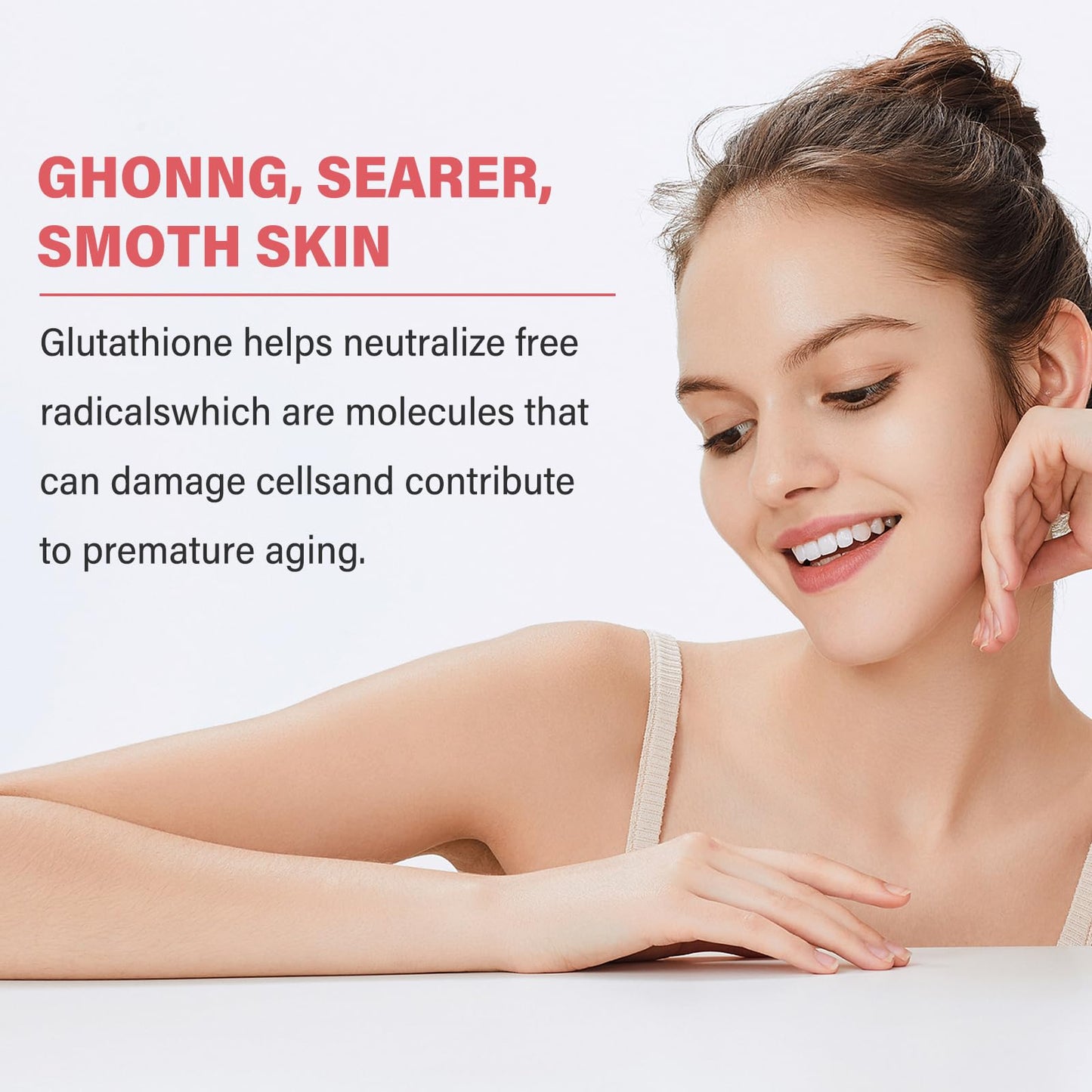 OMOGS Glutathione & NAC Supplement, with vtamin B & Selenium, Supports Liver Health, Cellular, Antioxidant, Energy Production & Immune