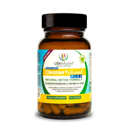 Life Infused Cleanse Infused Plus Digestive Support Supplement – Oxygenated Magnesium with Enzymes & Herbs, Supports Digestive