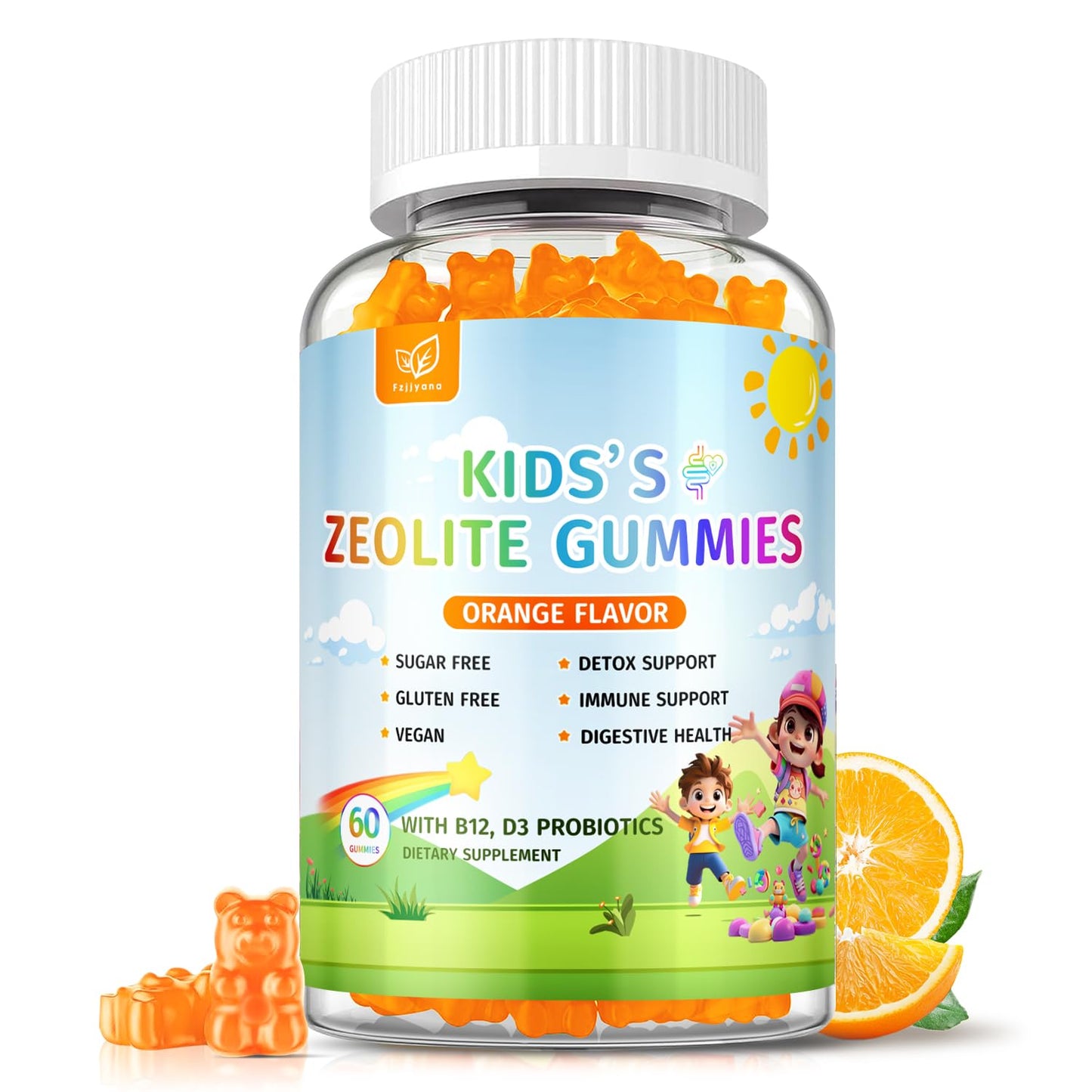Zeolite Detox for Kids Gummies, Pure Natural Zeolite Clinoptilolite, Adults & Kids Heavy Metals, Focus, Gut & Immune Support