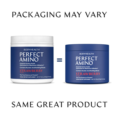 BodyHealth PerfectAmino Powder - BCAA and EAA Powder for Pre and Post Workout - Amino Acid Energy Drink for Men and Women to Support Lean