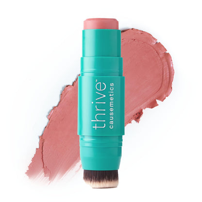 Thrive Causemetics Triple Threat Color Stick: Cream Blush Stick with Vitamin E, Evening Primrose Oil, Waterproof Smudge Proof Face Makeup Formula, Kaisa (Dusty Rose Matte) Thrive CausemeticsBuy Supplements Australia