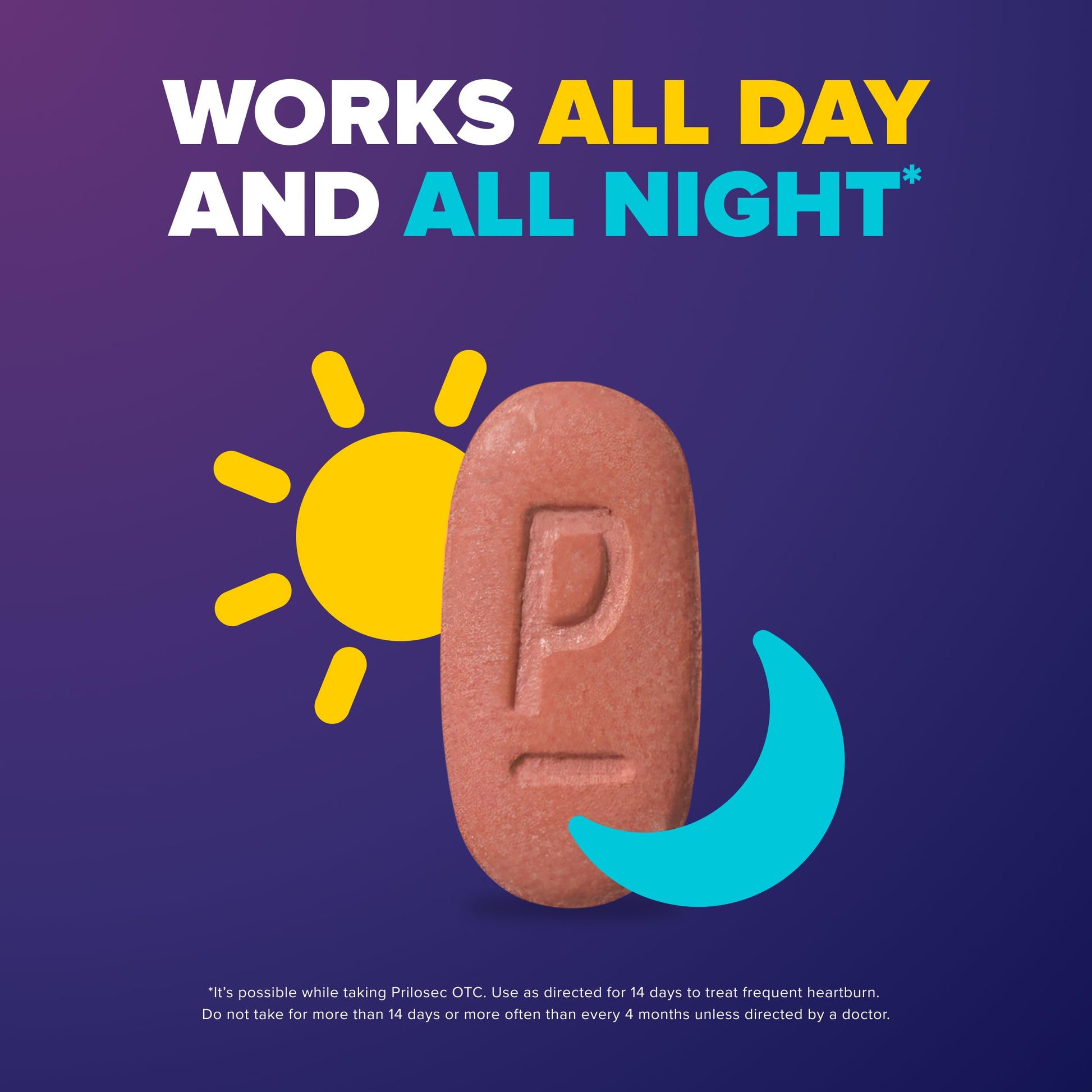 Prilosec OTC, Omeprazole Delayed Release 20mg, Acid Reducer, Treats Frequent Heartburn for 24 Hour Relief, All Day, All Night*, Heartburn Medicine, 20mg, 14 Tablets Prilosec buy supplements Au
