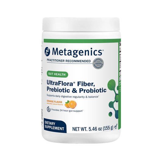 Metagenics UltraFlora Fiber, Prebiotic & Probiotic - Dietary Fiber Supplement Powder - Supports Bowel Regularity, Microbiome Balance & Gut Comfort