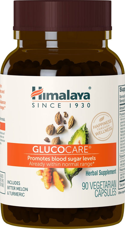 Himalaya GlucoCare – Herbal Glucose Metabolism & Pancreatic Support with Bitter Melon, Gymnema, Triphala & Turmeric – Natural Blood Sugar Support