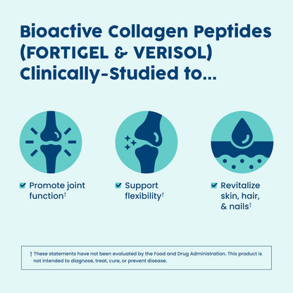 NativePath Fortigel & Verisol Joint Health Collagen Peptides Powder – Type 1 & 3, Grass-Fed Unflavored, 30 Servings