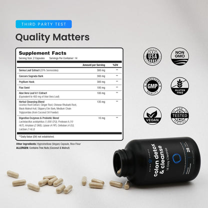 NutraChamps Colon Cleanse & Detox for Weight Loss [14 Day Quick Cleanser] Safe & Effective Formula with Probiotic