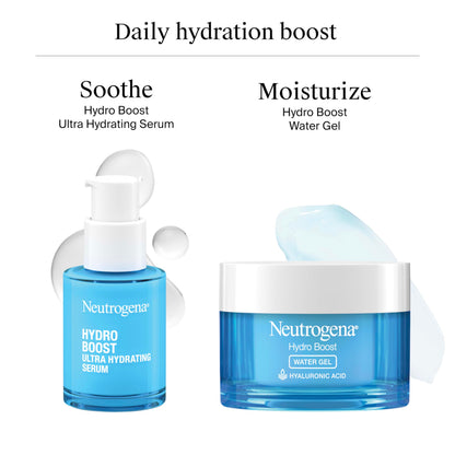 Neutrogena Hydro Boost Ultra Hydrating Serum with Hyaluronic Acid, Fragrance-Free Face Serum for Weightless Hydration and Softer