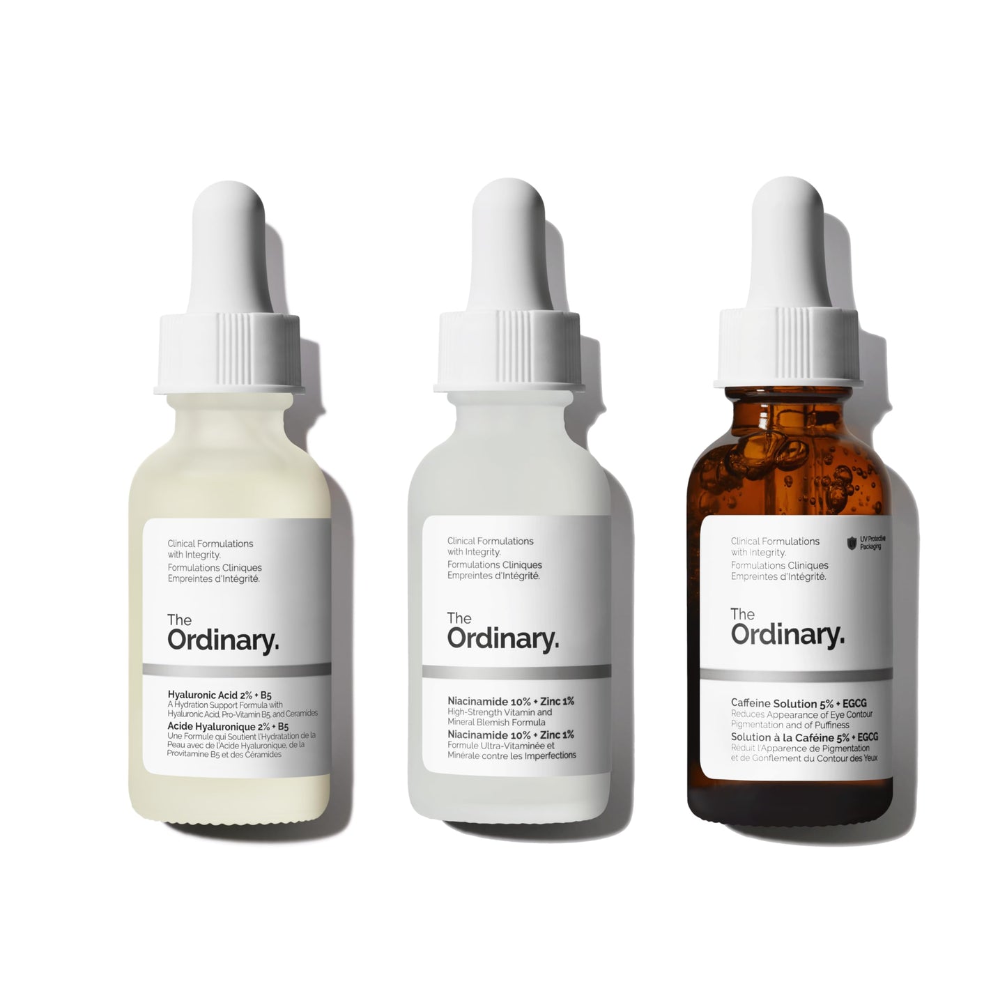 The Ordinary Serum Favorites Set – Hyaluronic Acid 2% + B5, Niacinamide 10% + Zinc 1%, Caffeine Solution 5% + EGCG Eye Serum, Serums for Hydrating,