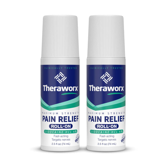 Theraworx Maximum Strength Pain Relief Roll-On with Lidocaine, Fast-Acting - 2.5 Oz - 2 Count TheraworxBuy Supplements Australia