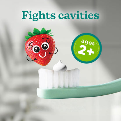 Tom’s of Maine Natural Kids Fluoride Toothpaste, 3 Pack, For Kids Ages 2 and Up, Great Toddler Toothpastes, No Artificial Flavors, Dyes