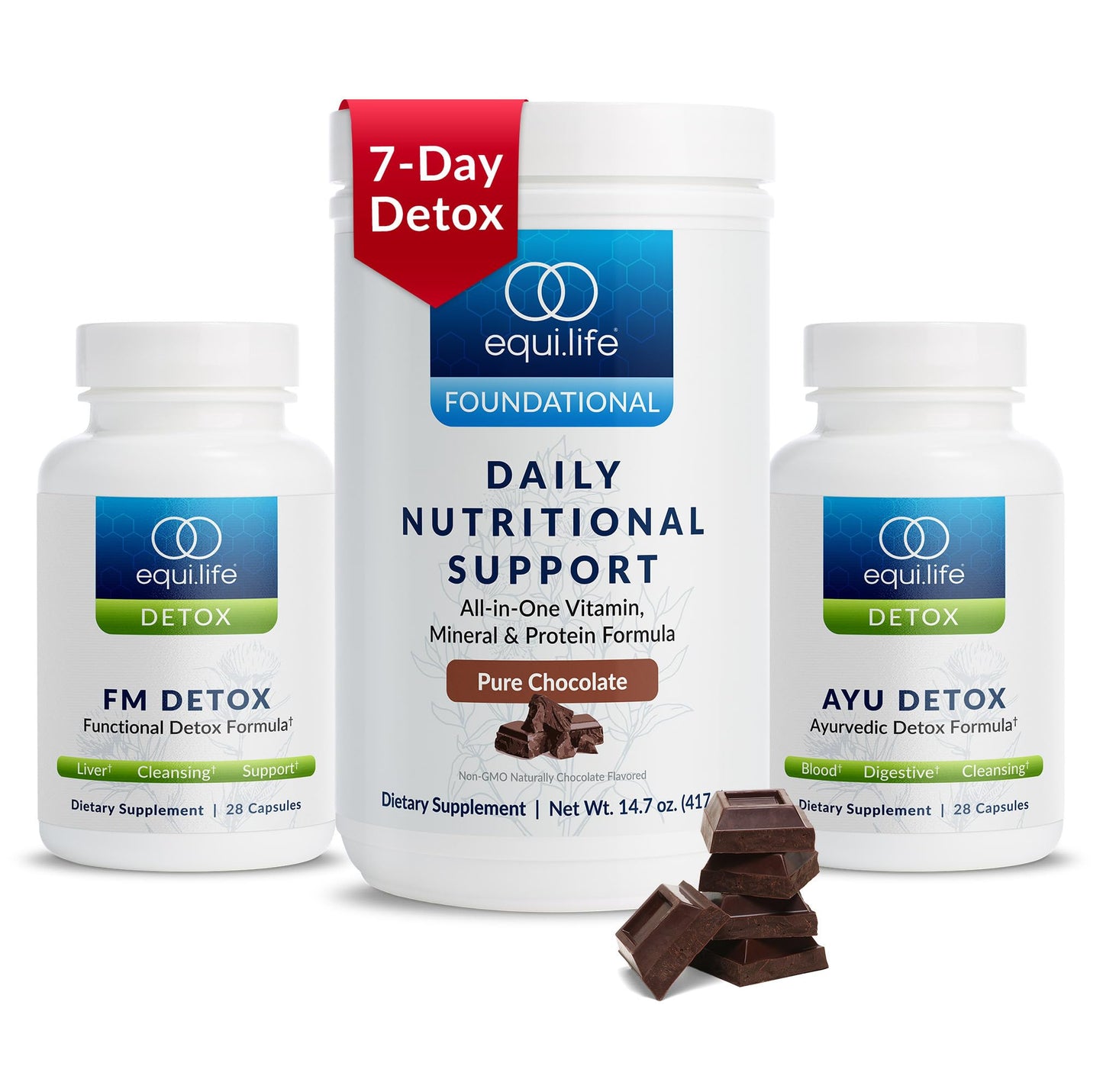 Equilife Dr. Cabral Detox, 7 Day Cleanse System, Plant Based Protein, Vitamins & Minerals, Supports Liver Detox, Promotes Healthy Weight Management