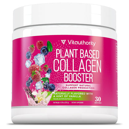 Vitauthority Vegan Collagen Powder for Women - Plant Based Collagen Supplement for Women with Proprietary Vegan Hair Skin and Nails Vitamins