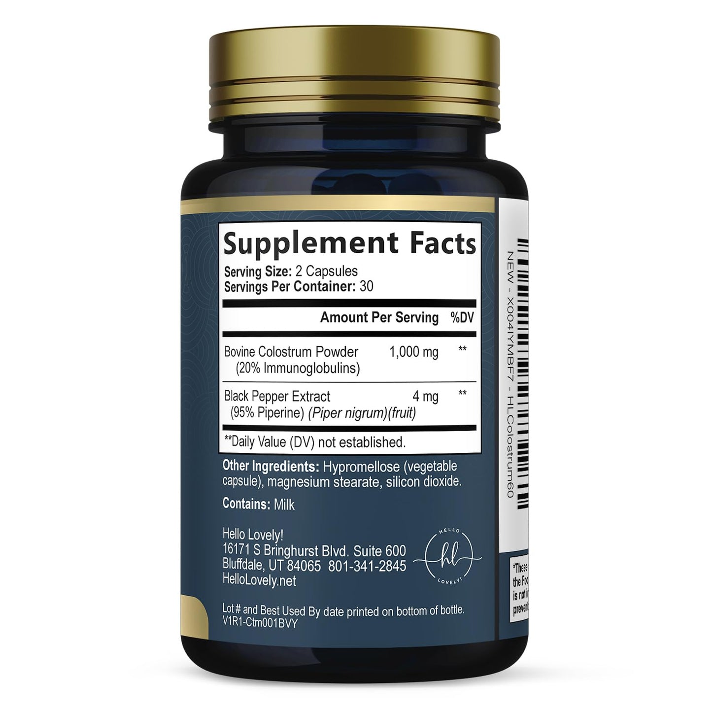 Bovine Colostrum Powder 1000mg Per Serving - with Immunoglobulins (IgG) for Immune Support, Energy & Gut Health Supplement, SP Colostrum Powder Pills,