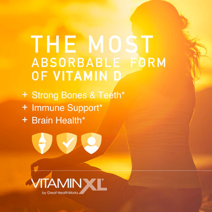 OmegaXL VitaminXL D3 High Potency Daily Vitamin D 5000 IU 125mcg Immune Support Supplement - Promotes Healthy Muscle Function & Strong Bones - Non-GMO, Gluten-Free - 30 Softgels OmegaXLBuy Supplements Australia