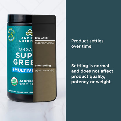 Ancient Nutrition, Vitamin Powder, One Bottle Made from Real Fruits, Vegetables and Herbs, for Digestive and Energy Support, 25 Servings, 7.5oz Ancient NutritionBuy Supplements Australia