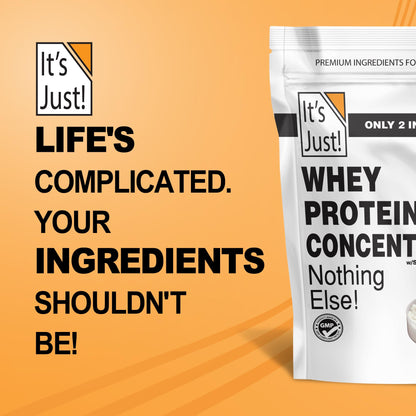 It's Just! - 100% Whey Protein Concentrate, GLP Friendly, Made in USA, No RBST/rBGH Hormones, Premium WPC-80, No Added Flavors or Artificial Sweeteners (1.25 Pound, Unflavored)