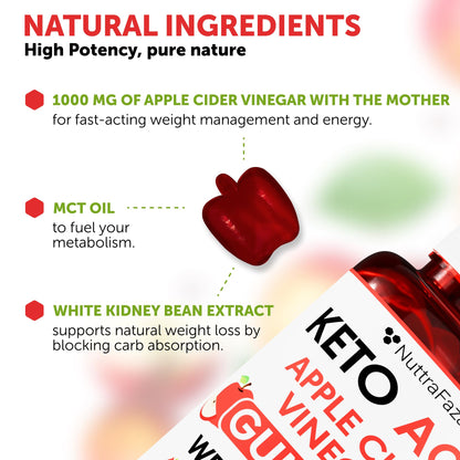 Keto ACV Gummies Advanced  - ACV Keto Gummies for Women and Men - Keto Gummies Supplement - Detox & Cleanse, Digestion